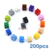 200pcs DIY Building Blocks Thick Figures Bricks 1x1 Dots Educational Creative Compatible With 3005 Plastic Toys for Children 1