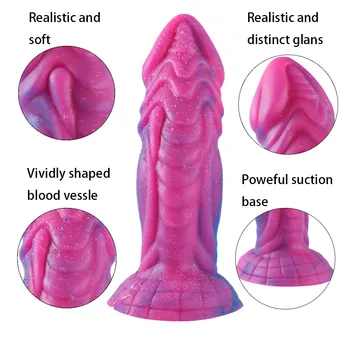 Silicone Monster Dog Dildo Dick Realistic Suction Cup Anal Dragon Animal Dildos Adult Penis Cock For Women Female Masturbation 3