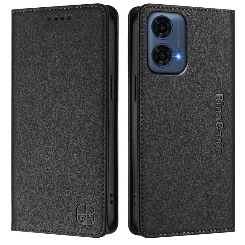 Luxury Anti-Theft Leather Wallet Flip Phone Case with Magnetic Closure