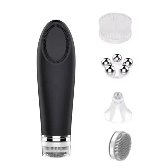 Multi-functional Rotating Face Massager Deep Cleaning Soft Silicone Facial Cleanser Brush Electric Facial Cleansing Brush