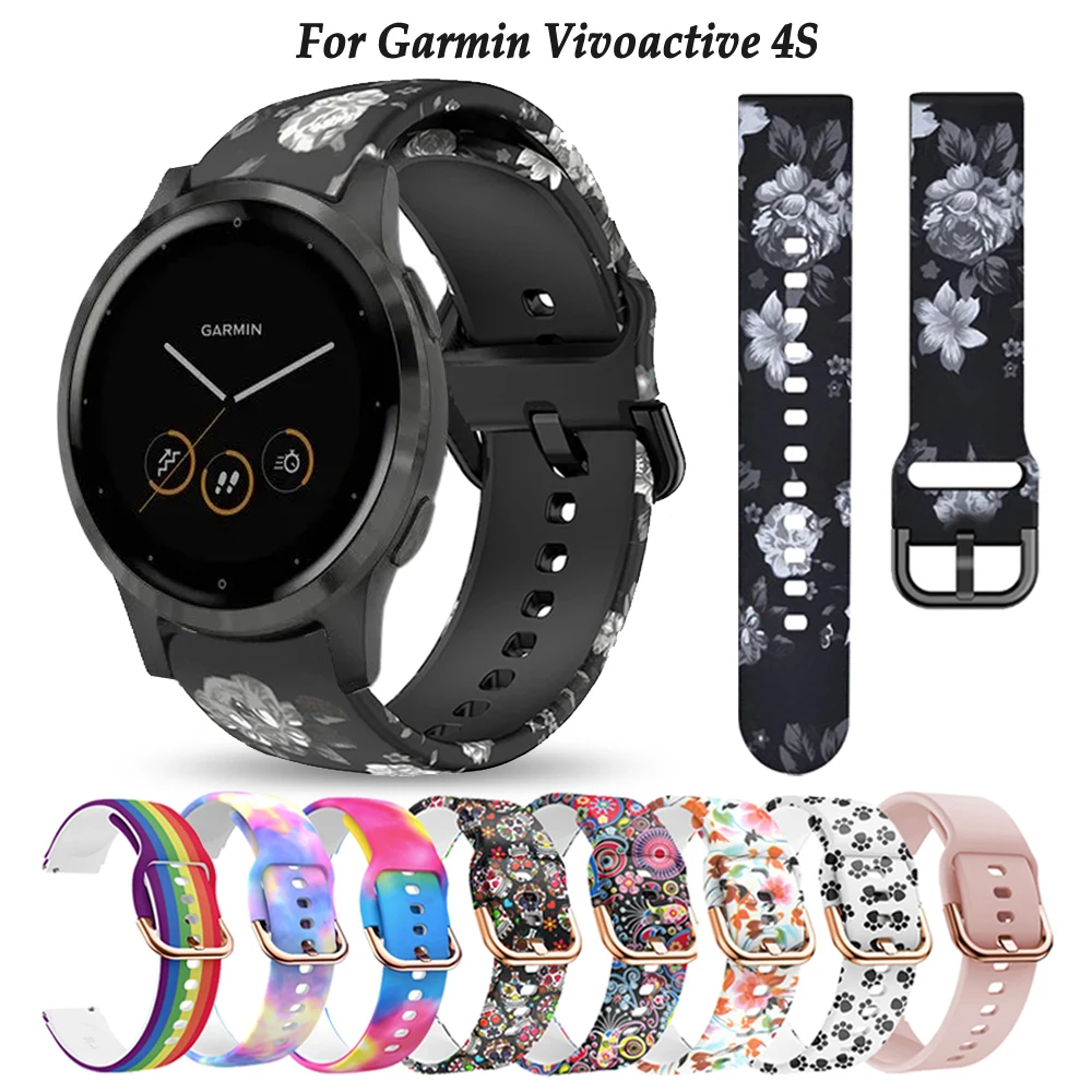 

18mm Watch Band Strap For Garmin Vivoactive 4S Venu 3S 2S Vivomove 3S Forerunner 255S 265S Wristband Silicone Bracelet Watchband