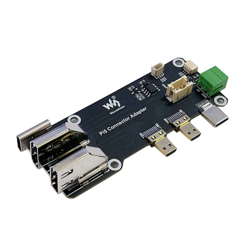 Raspberry Pi 5/4B Micro HDMI To HDMI Easy Adapter board Dual 4K Outputs All Ports To Pi's USB Side UART raspberry pi expansion board,raspberry pi,development board