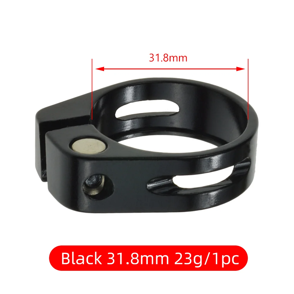 2 Morsetti Reggisella In Lega Di Alluminio 35 Mm Per Bici Da Strada E Mountain Bike – Facili Da Installare (Nero) - copertina