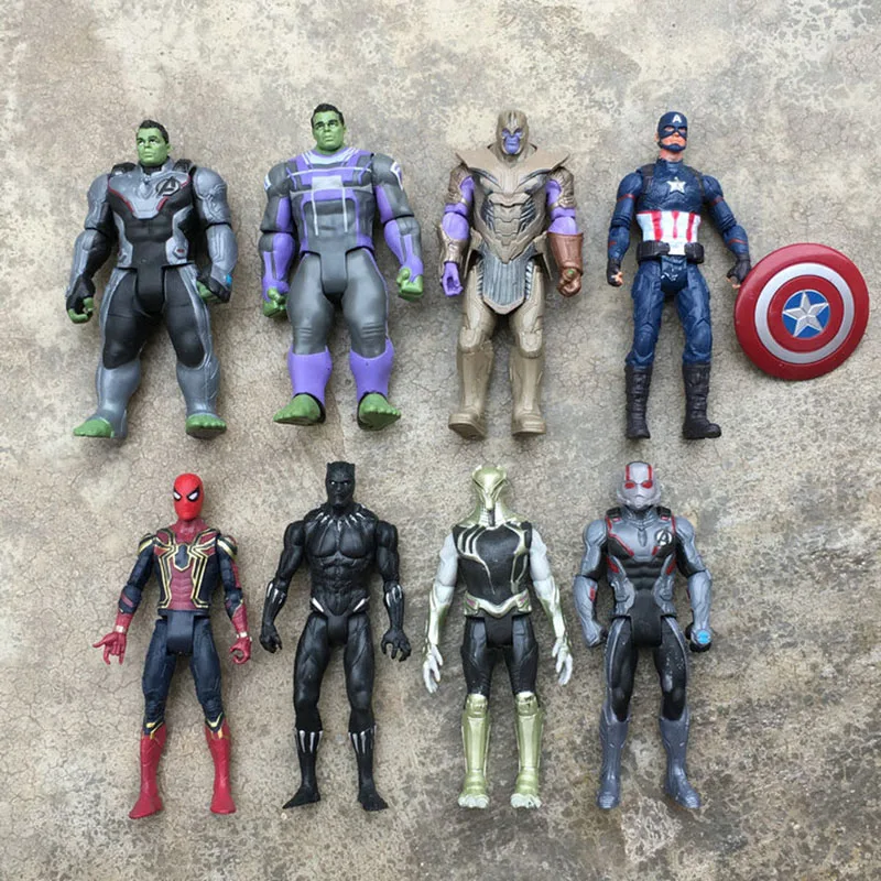 Фигурки героев комиксов Marvel: Мстители Халк танос Капитан Америка Человек-паук