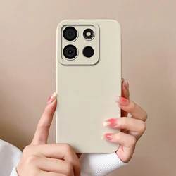 Fashion Shockproof Solid Color Liquid Matte Soft Silicone Cases Cover for Itel A05s (TYW000)