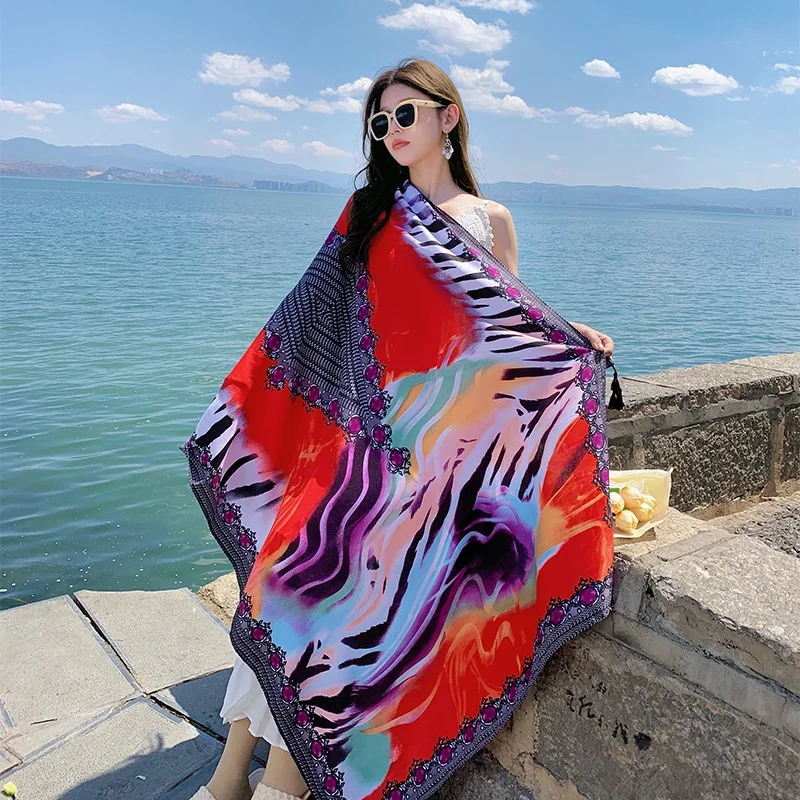 28 Styles 90x180cm Beach Sunscreen Scarf – Large Shawl, Sarong Wrap for Women, Swimsuit Cover-Up, Travel Bikini Accessory Safety Accessories Scarves & sarongs