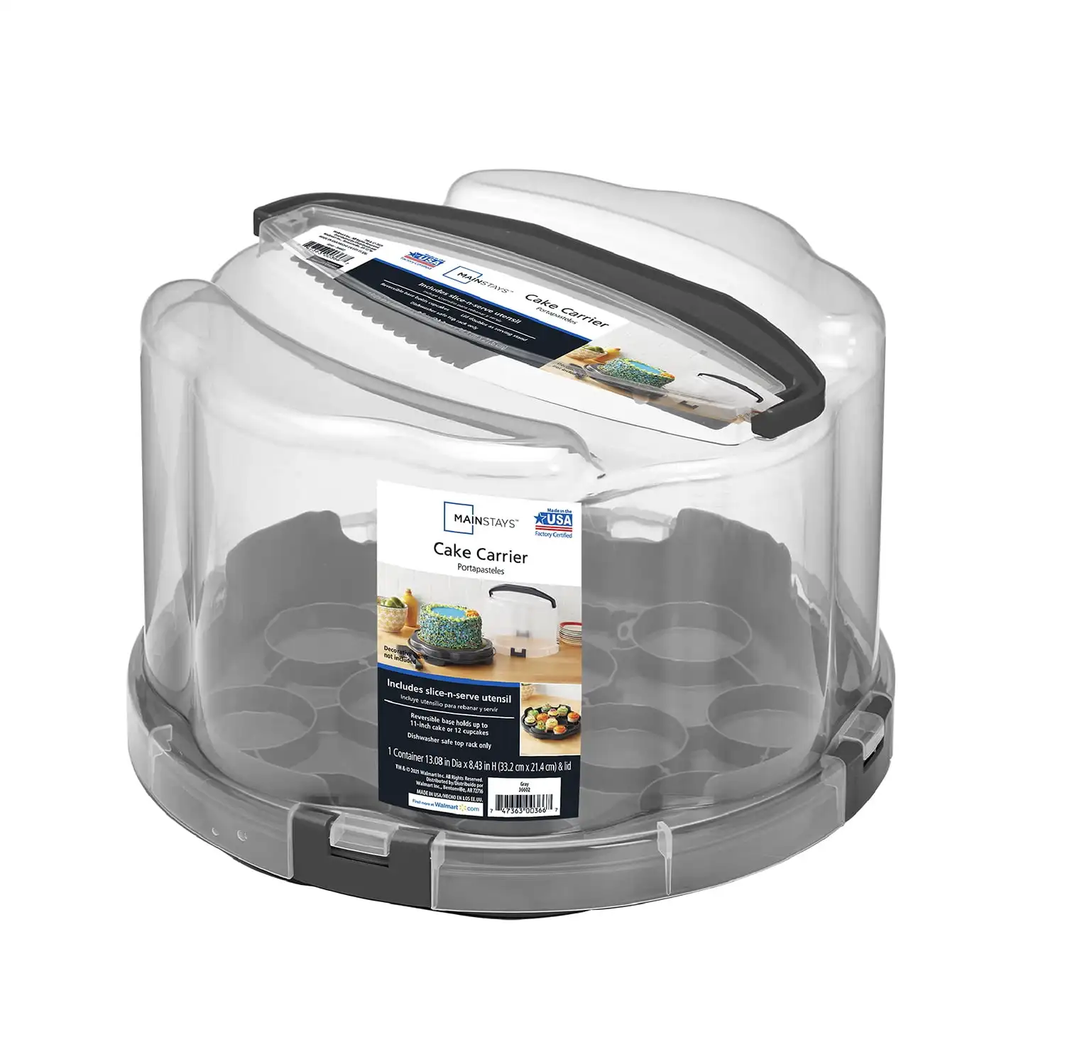 

Cake Carrier - Round Gray
