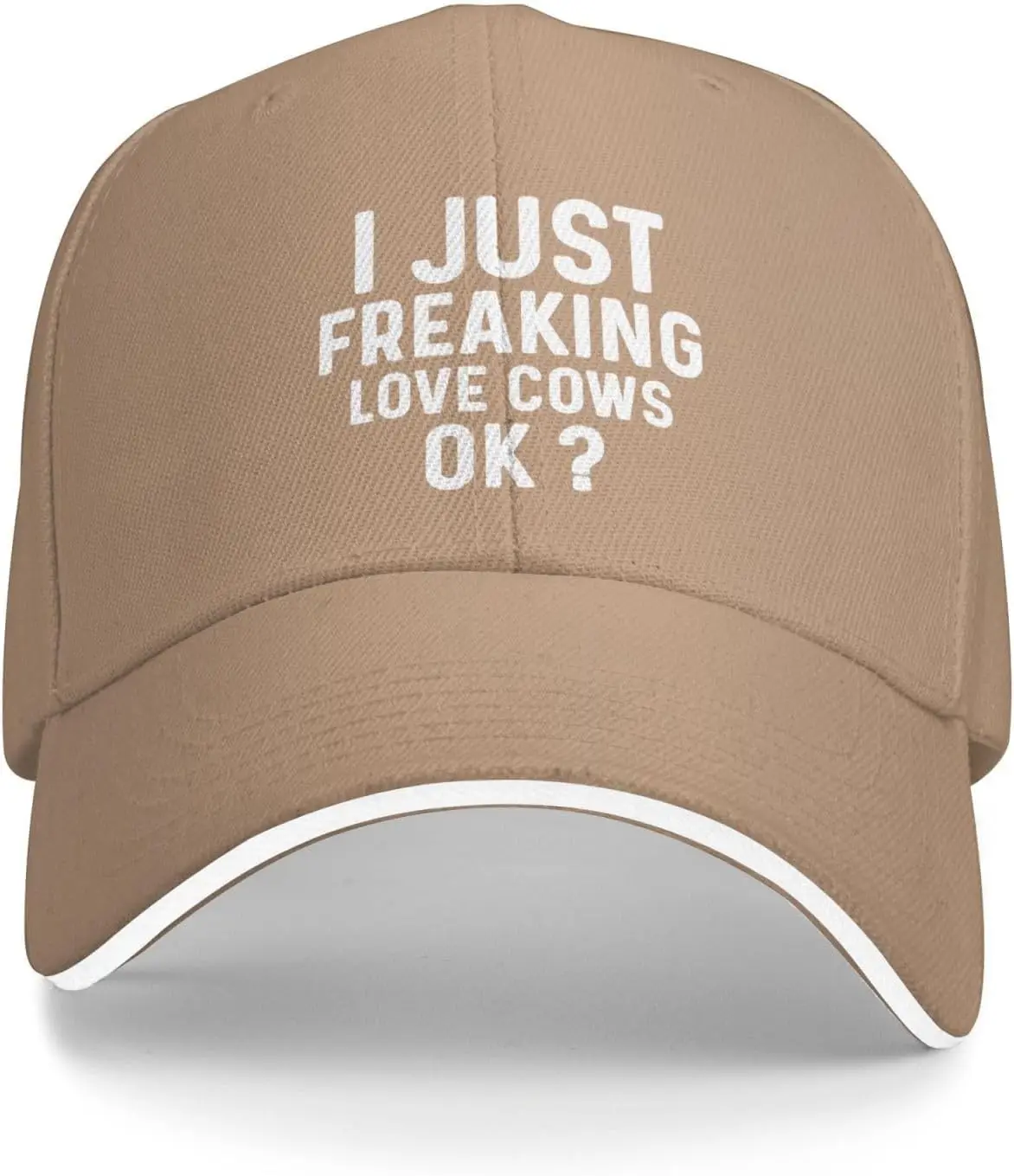 

Женская Бейсболка с надписью «I Just Freaking Love»