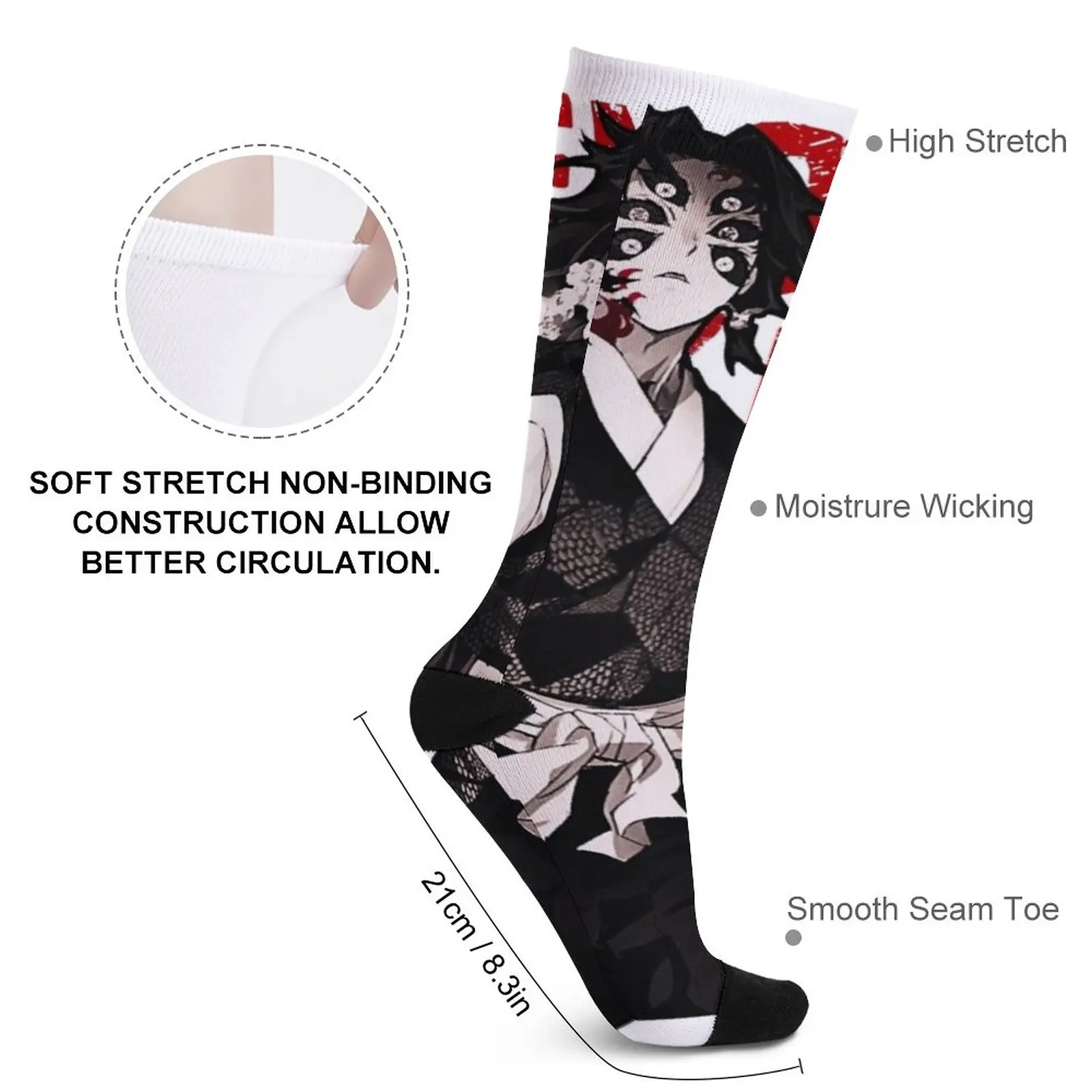 kokushibo upper moon demon - tshirt Socks Crossfit socks Sock woman