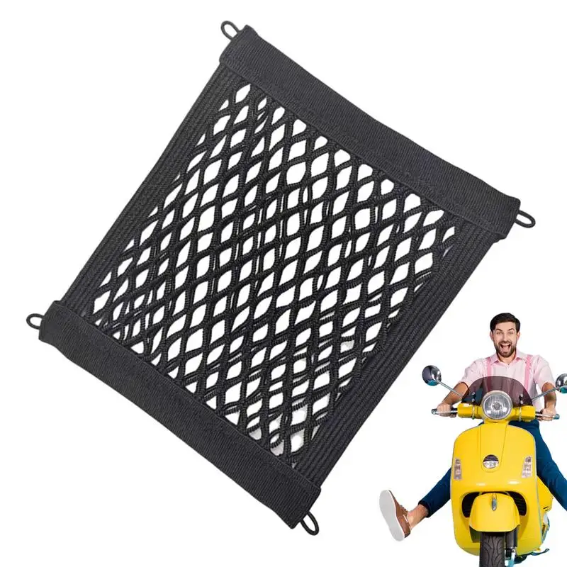Motorcycle Helmet Storage Trunk Bag Motorcycle Luggage Net Hook Hold Bag Cargo Bike Scooter Mesh Fuel Tank Luggage Equipaje
