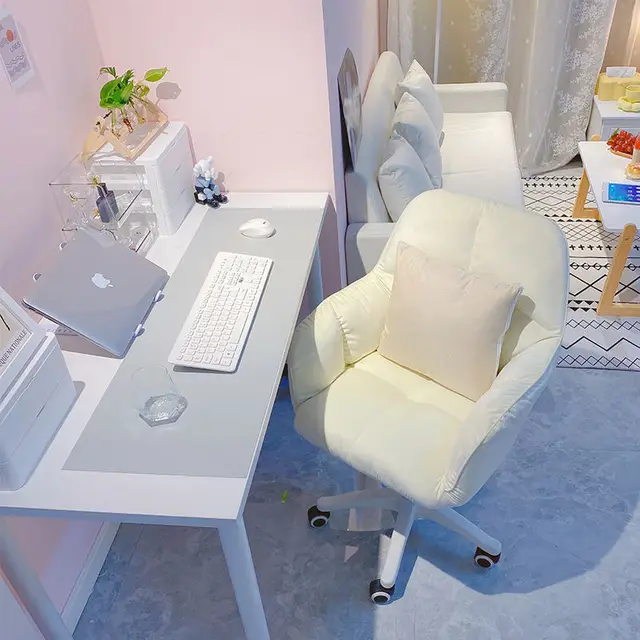Home Office Chair camera da letto dormitorio Computer Mesas confortevole 360 ° girevole ascensore corrimano schienale scrivania sedia scrittura sedia spedizione 2
