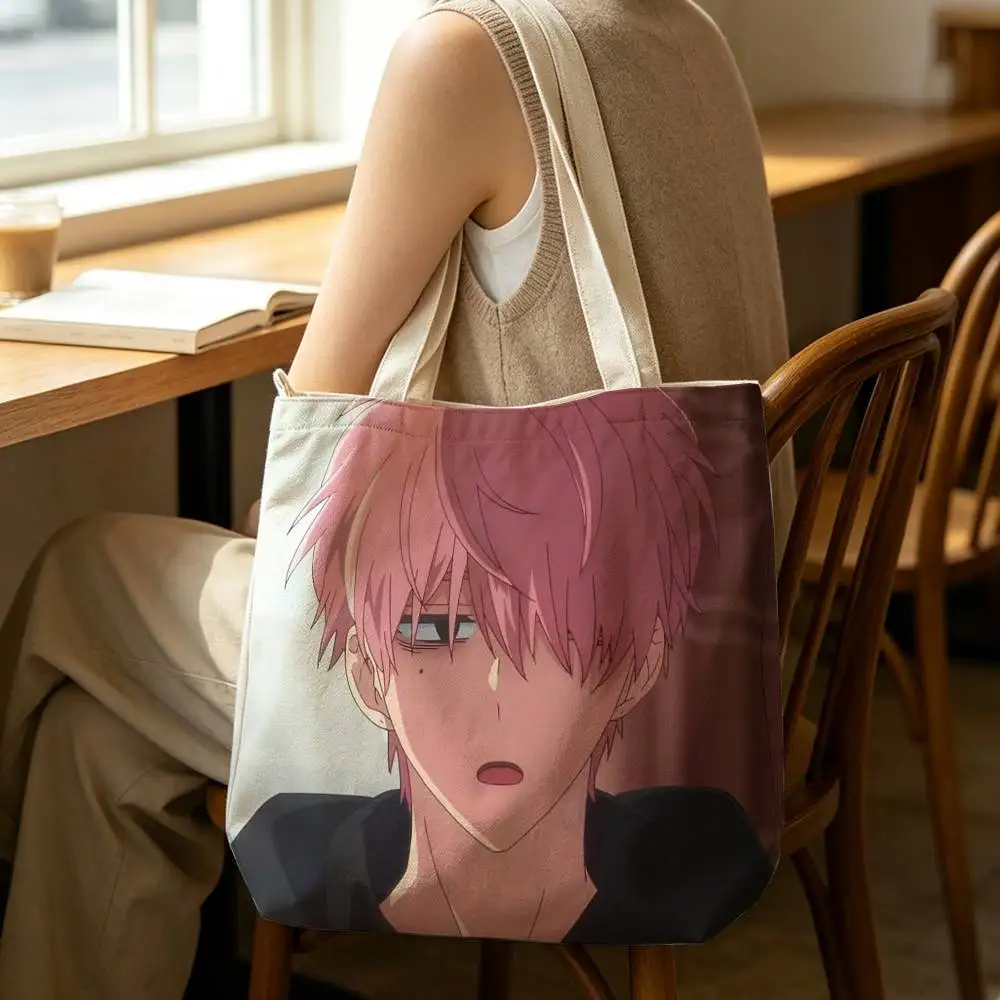 Borsa tote B-Side di Tamon per donna, borsa tote riutilizzabile per la spesa, borsa a tracolla con cerniera e stampa con versetti ispiratori - immagine 2