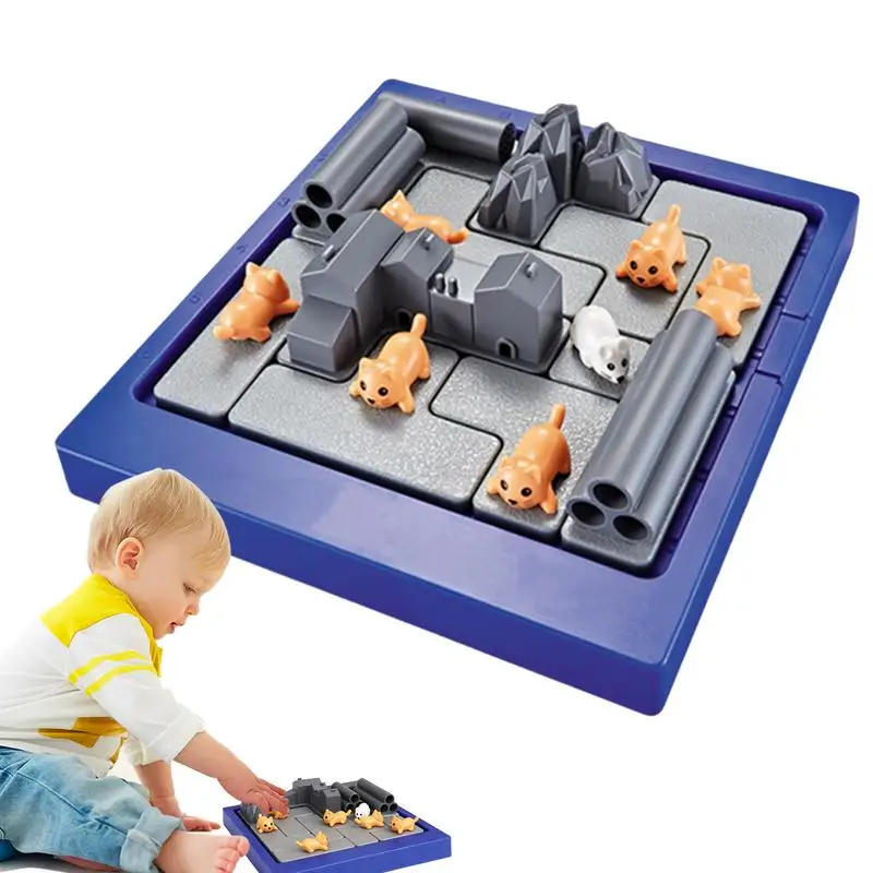 Board Game For Kids Mini Interactive Games Set Montessori Toy Mouse Blocks Creative Puzzle Family Game Kids Educational Toys For 3d metal puzzle creative flag insert country find baby kids toys gadget preschool educational board game for children table map