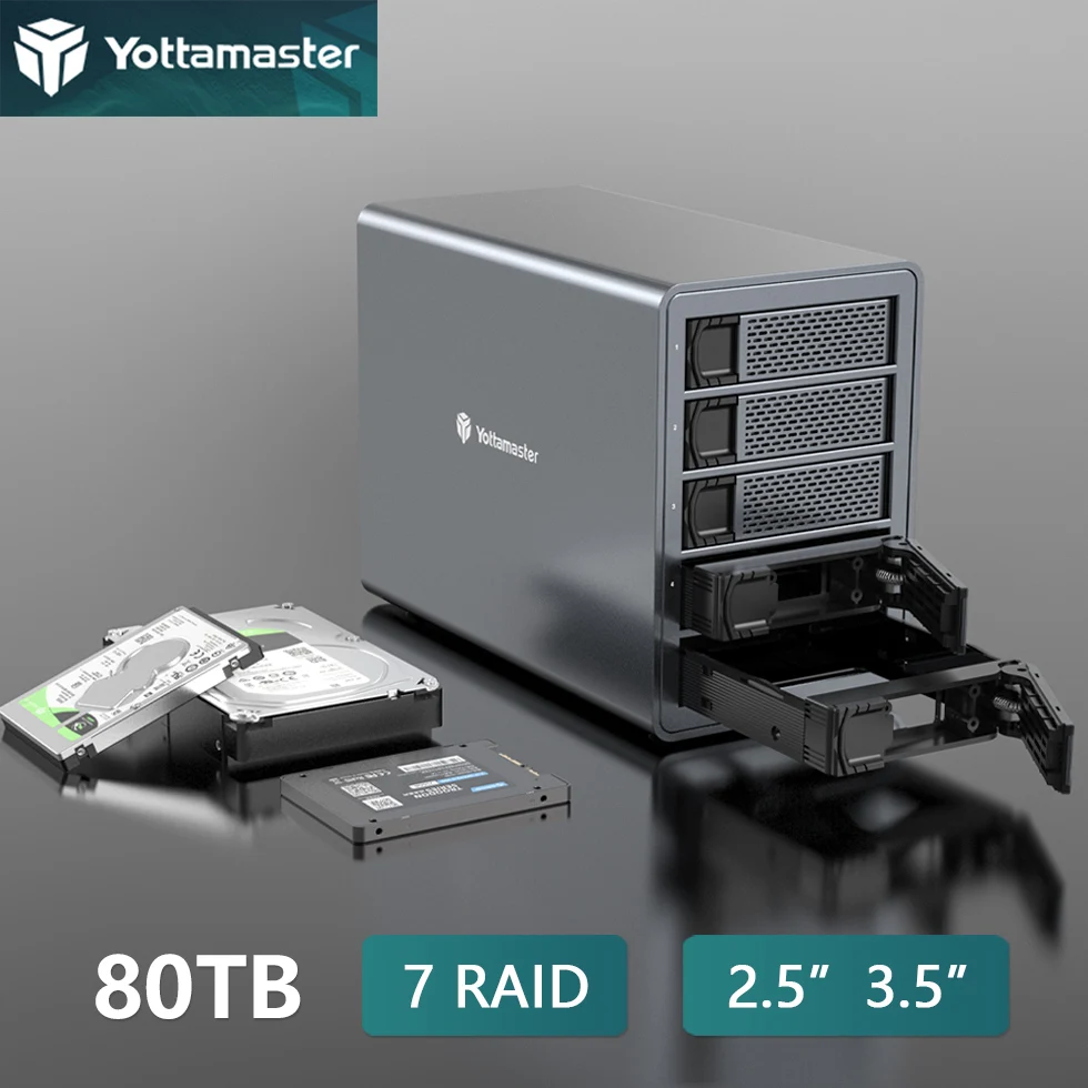 【RAID機能】最大80TB 2.5/3.5インチ HDD/SSD アルミケース RAID機能】最大80TB 2.5/3.5インチ HDD/SSD アルミケース