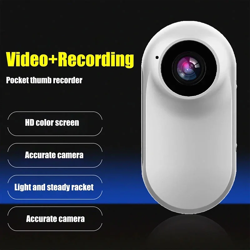 액션 샷 디지털 모션 카메라 엄지 카메라, HD 머리 착용 미니 휴대용 야외 스포츠 녹음기 자전거 헬멧 라이드 카메라