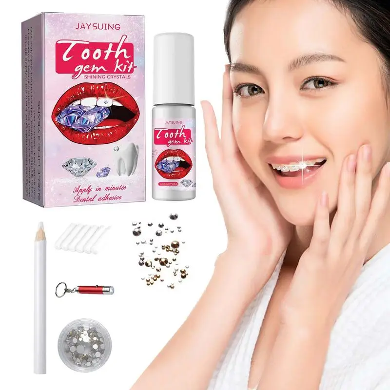 Tooth Jewelry Decor Party Tooth Ornaments Nails Decor With Uv Led Light