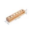 Shot Glass Holder with 6 Slots Bamboo Shot Glass Tray Durable Shot Glass Display Shot Glass Storage for Wine Glasses 4