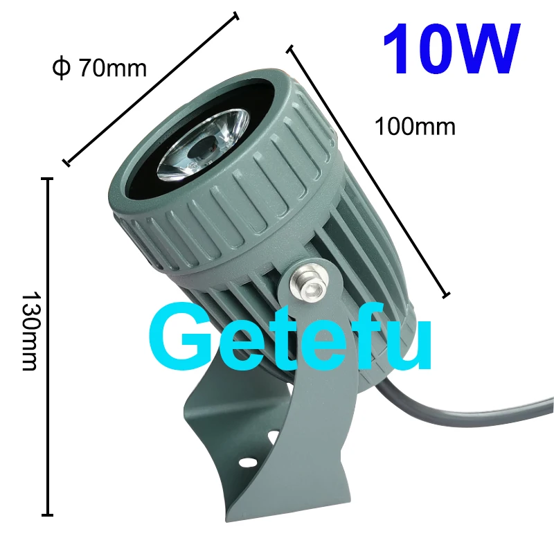 Foco LED para exteriores, 110 V, 220 V, 12 V, 10 W, 24 W, resistente al agua, con ángulo de haz estrecho, para paisajes, calles, jardines, focos cuadrados