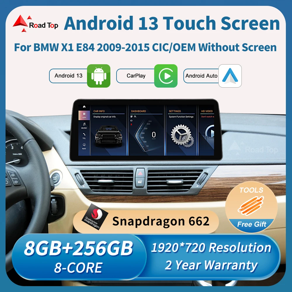 

Автомобильный радиоприемник на Android 13, стереоприемник, монитор Carplay для BMW X1 E84 2009-2015, мультимедийный плеер, экран дисплея, GPS-навигация