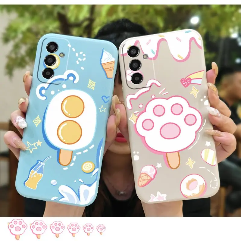 Custodia Per Telefono In Silicone Skin Feel Skin-Friendly Per Samsung Galaxy F13/M13 India/Sm-E135F/Sm-M135Fu