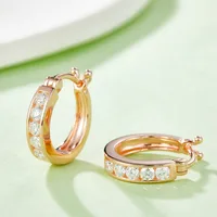 M-JAJA 15mm Moissanite boucles d'oreilles Rose/jaune/blanc plaqué or S925 en argent Sterling diamants boucles d'oreilles bijoux fins pour les femmes 4