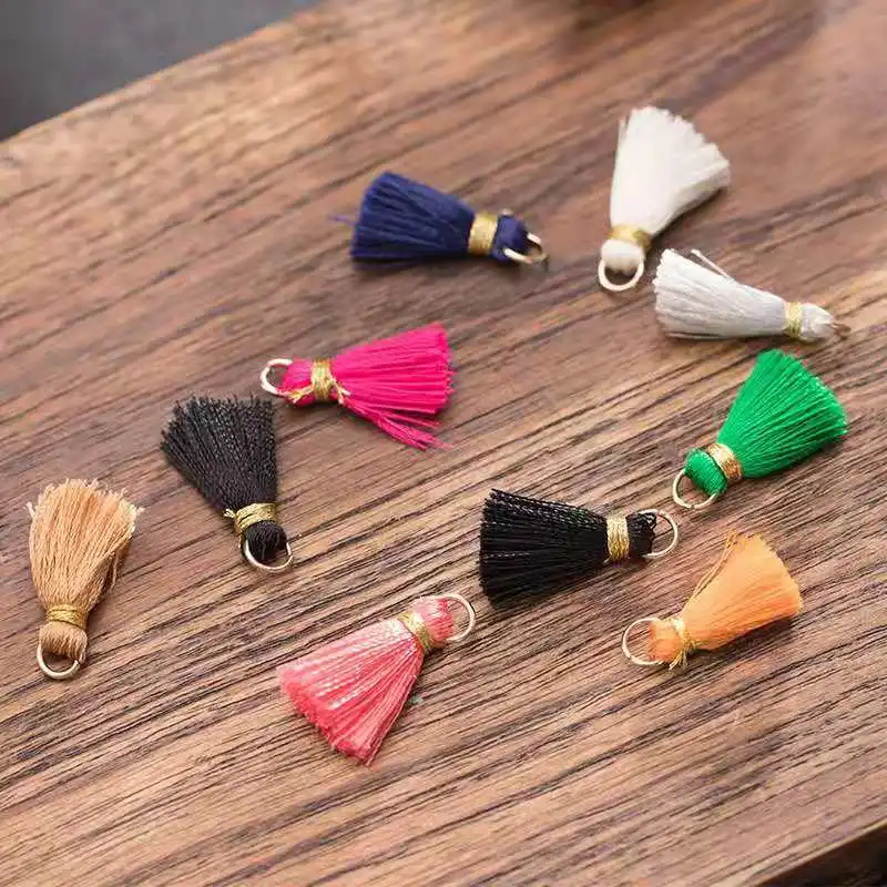 20mm Mini Metal Hanging Ring Tassel Trim Pendant DIY Craft Jewelry Earrings Decor Materials Fringe Trim 10Pcs tassel fringe,tassel decoration,tassel accessories,tassel trim,mini tassels,mini metal pendant,metal jewelry pendant