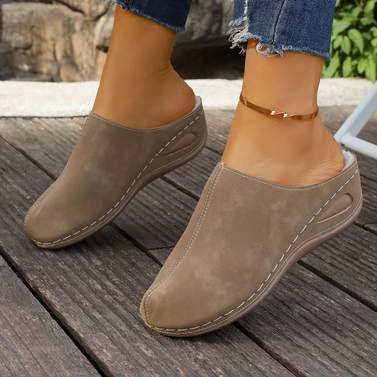 Retro Aushöhlen Dicken Absätzen Sandalen Frauen Sommer Leichte High Heels Hausschuhe Frau Plus Größe Outdoor Plattform Sandalen 43 – Detail 20
