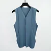 Pleats 2024 Pleated New Men's Waistcoat Pleated Buckle Vest Summer New Business Casual Versatile Men's Clothing 4