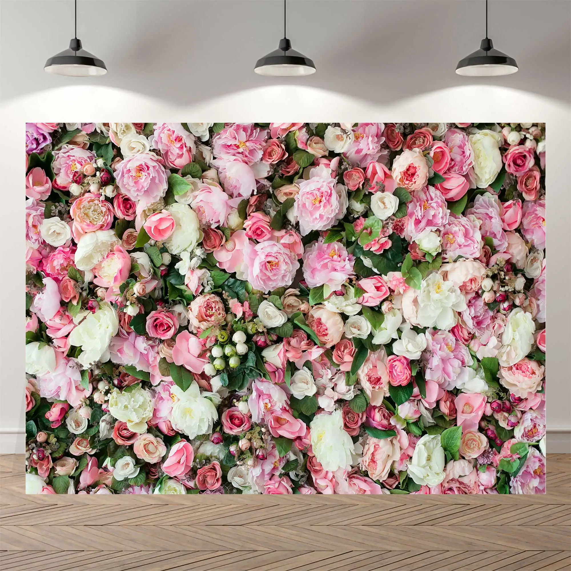 NeoBack Pink Rose Frame Floral Wedding Party Backdrop Birthday Background Baby Shower Bridal Decoration Banner Mariage Ceremony photo backdrop
