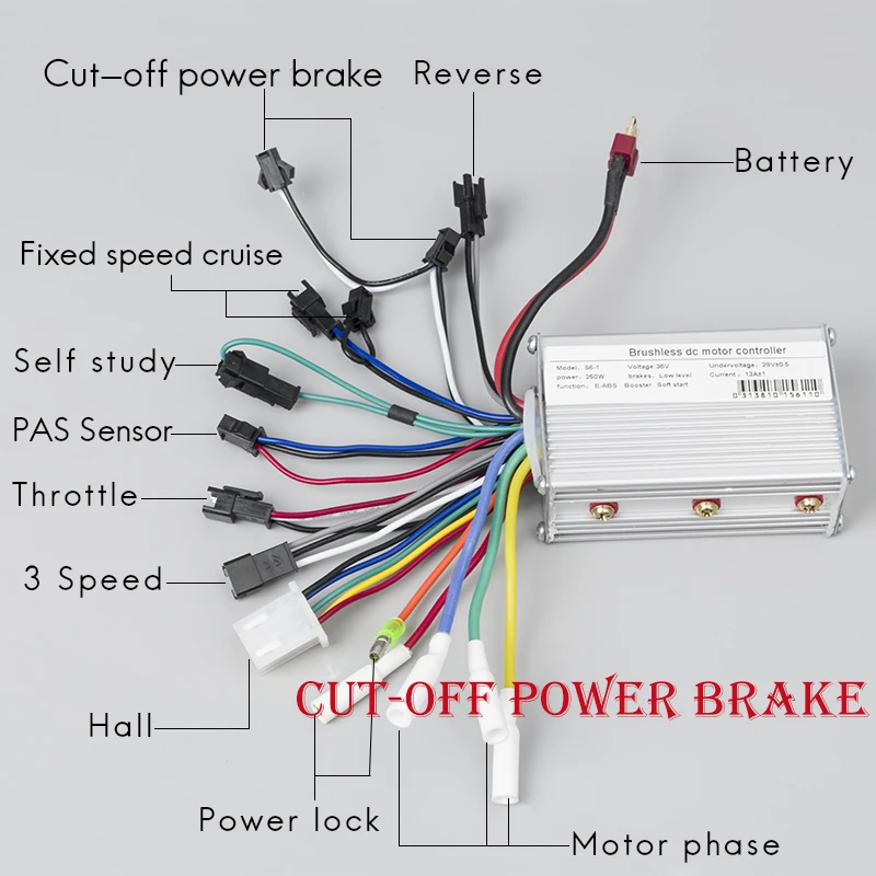Contrôleur Moteur 350W Pour Scooter électrique / E-bike - 24V/36V/48V - Neuf