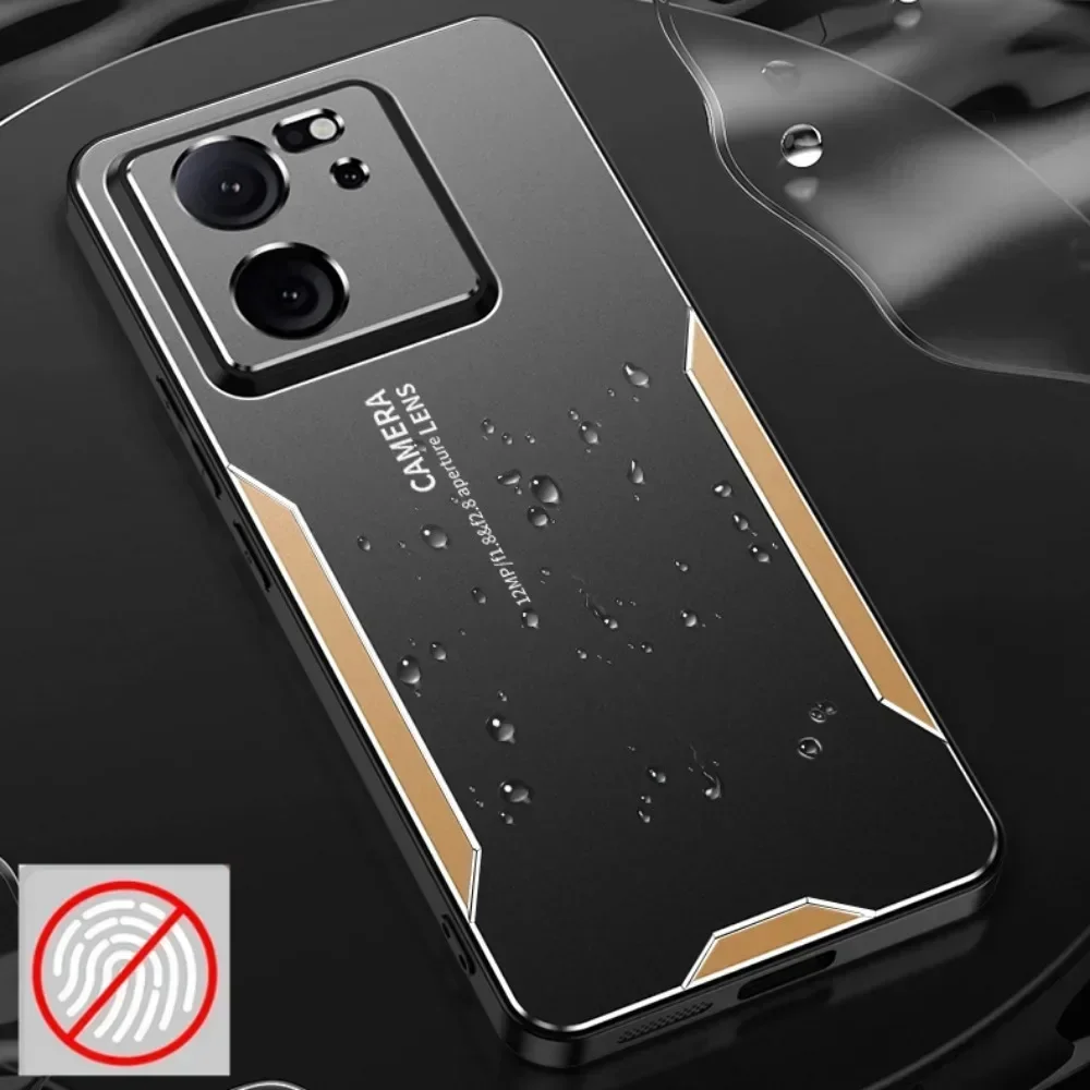 Luxury Laser-Carved Shockproof Metal Back Cover in Aluminum Alloy