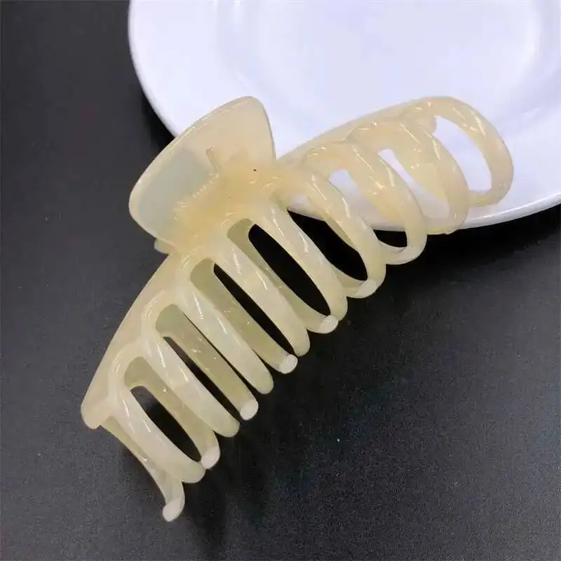 Frauen Haar Klaue Clips Schildpatt Kunststoff Haarnadel Waschen Haar Zubehör 11CM Große Krabben Für Haar Hinterkopf Haar clips – Detail 6