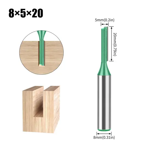 3mm-20mm Diameter 8mm Shank Straight Bit Tungsten Carbide Single Double Flute Router Bit Wood Milling Cutter For Woodwork Tool - Image 26