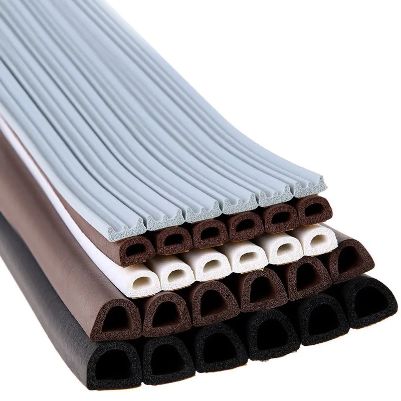 10 Meters DIPE Self-Adhesive Door And Window Sealing Strip Glass Window Anti-Collision Rubber Strip Foam Sound Insulation