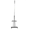 Single-bar Vertical & Horizontal Stretching Stand Clothes Rack with Shoe Shelf YJ-02 Black & Silver 3