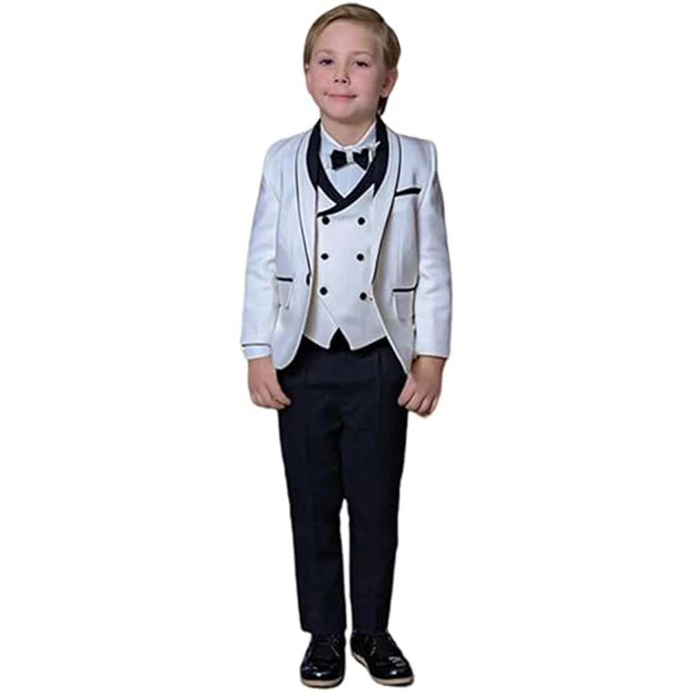 

Kids 3 Piece Tuxedo Elegant Child Wedding Suit for Children 2023 Shawl Lapel Jacket Fashion Suits Teenage Weddings Performance