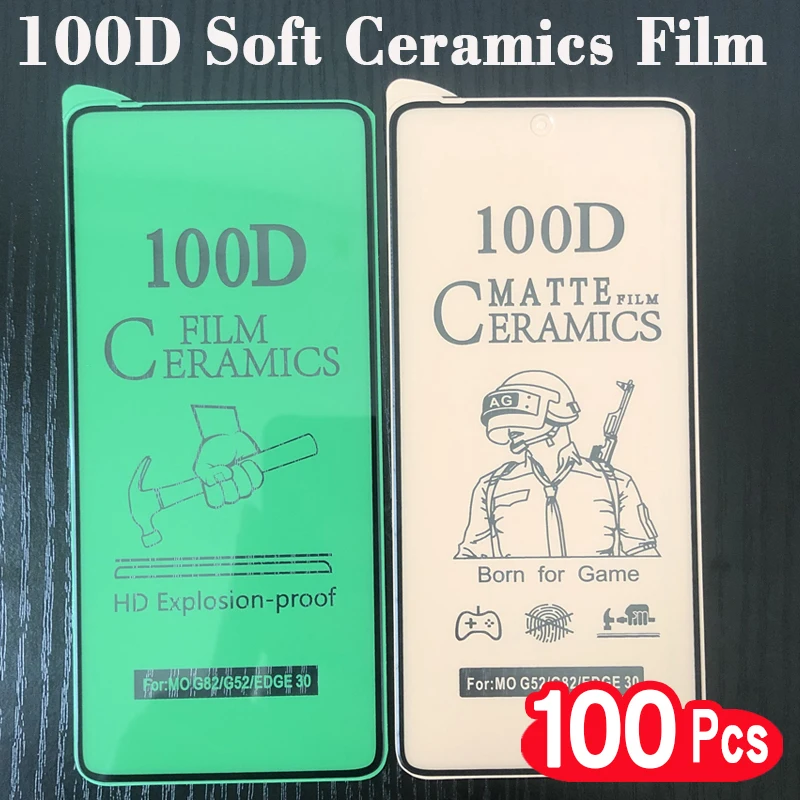 100Pcs Soft HD Ceramic Matte Film For Motorola Moto G10 G20 G30 G50 G60S G9 Power G8 Play G 2022 G100 G200 5G Screen Protectors