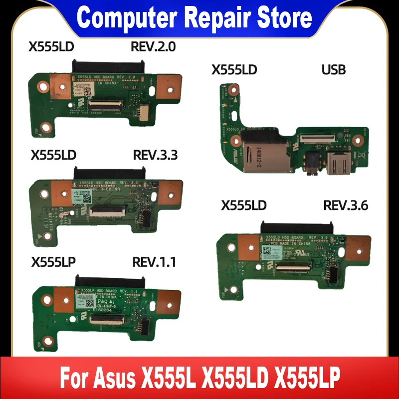 

For ASUS X555L X555LD X555LP Laptop HDD Hard Disk Drive Audio Board X555LD REV:2.0 3.1 3.3 3.6 Version 100% Tested High Quality