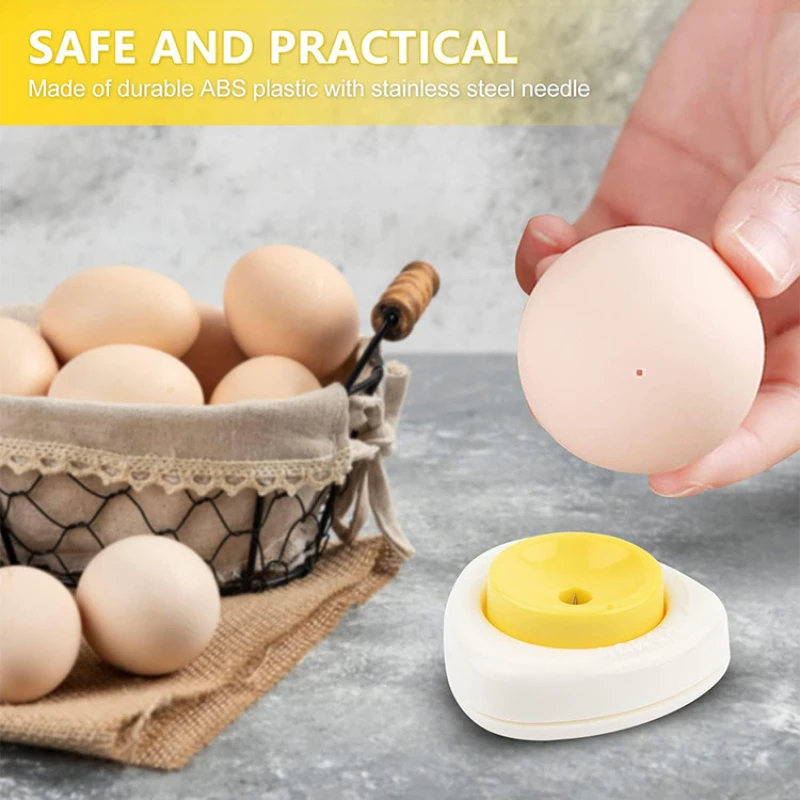 Household Magnetic Egg Explosion Proof Cracking Needle Kitchen Steamed Eggs Punching Drill Tool Cooking Egg Rotary Making Needle
