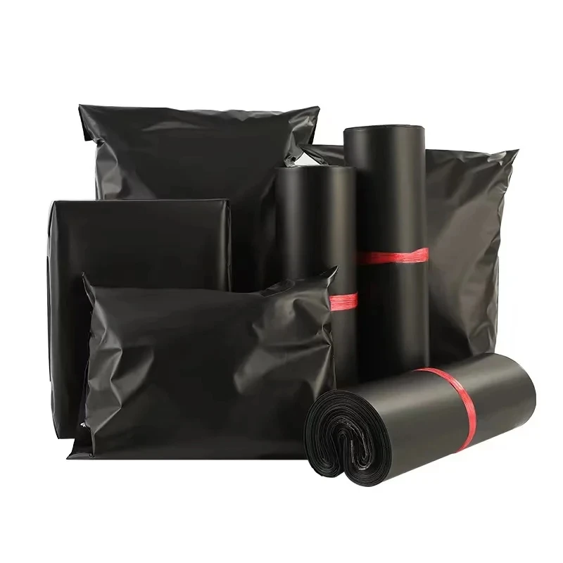 thumbnail image 1 of INPLUSTOP 20 piezas/lote de bolsas de correo, sobres de polietileno, bolsas de entrega, biodegradables, negras mate, para guardar ropa, 1 of 4