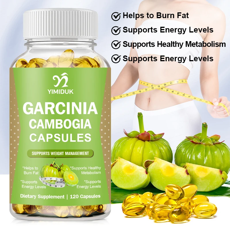 

Garcinia Cambogia Capsules Fat Burning & Cellulite Burner Suppress Appetite Metabolism Booster Detox Weight Loss