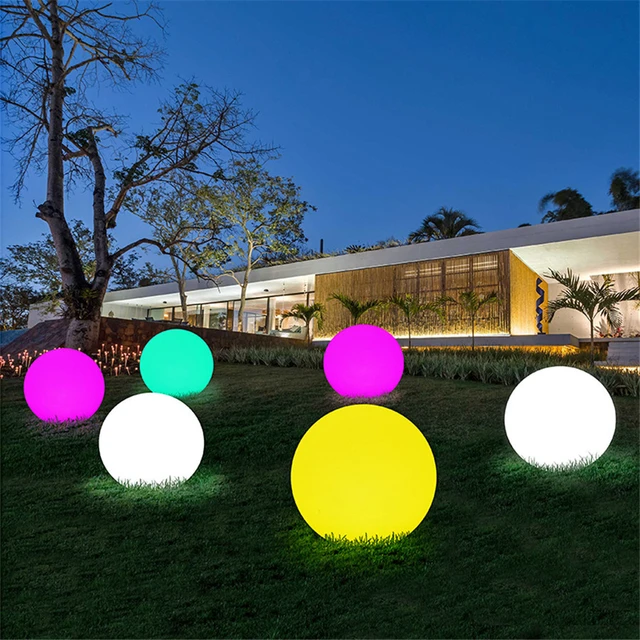 Boule lumineuse Led imperméable, éclairage d'extérieur, luminaire de  paysage, idéal pour une pelouse, un jardin, une plage ou une piscine -  AliExpress