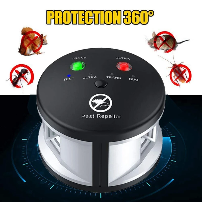 2x Pest Away Rodent & Insect Repeller Smart Ultrasound Technology