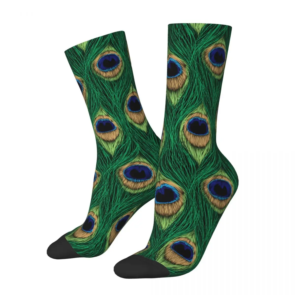 

Harajuku Unisex Socks Peacock Feathers Stuff Warm Sport Sock All Seasons