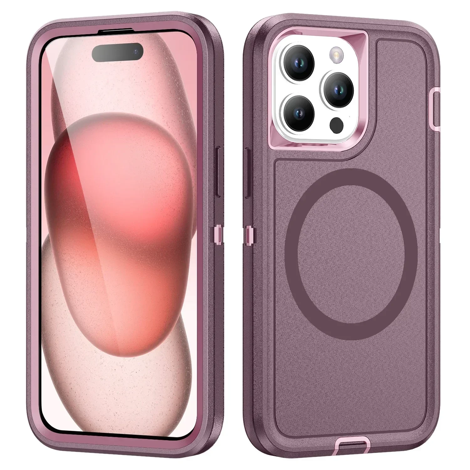 Heavy Duty Shock Absorption Full Body Protective Silicone Rubber Phone Case