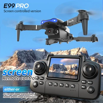 Drone E99 PRO con Controllo a Schermo, Drone Aereo con Doppia Fotocamera ad Alta Definizione, Aeromobile Telecomandato, Quadricottero Pieghevole, Regalo per Bambini