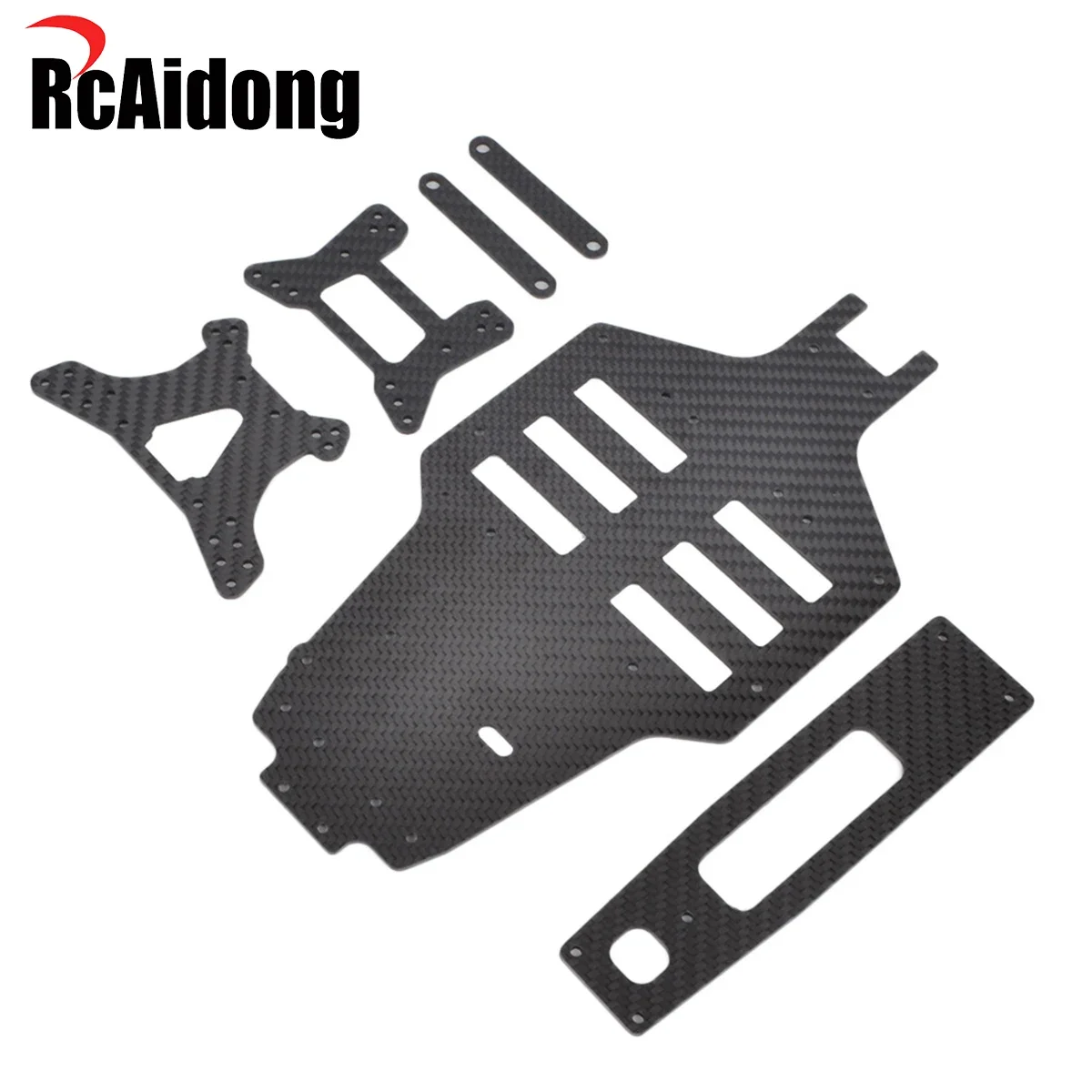 Carbon Lower Deck Chassis Frame W/Damper Stay Kit for Tamiya