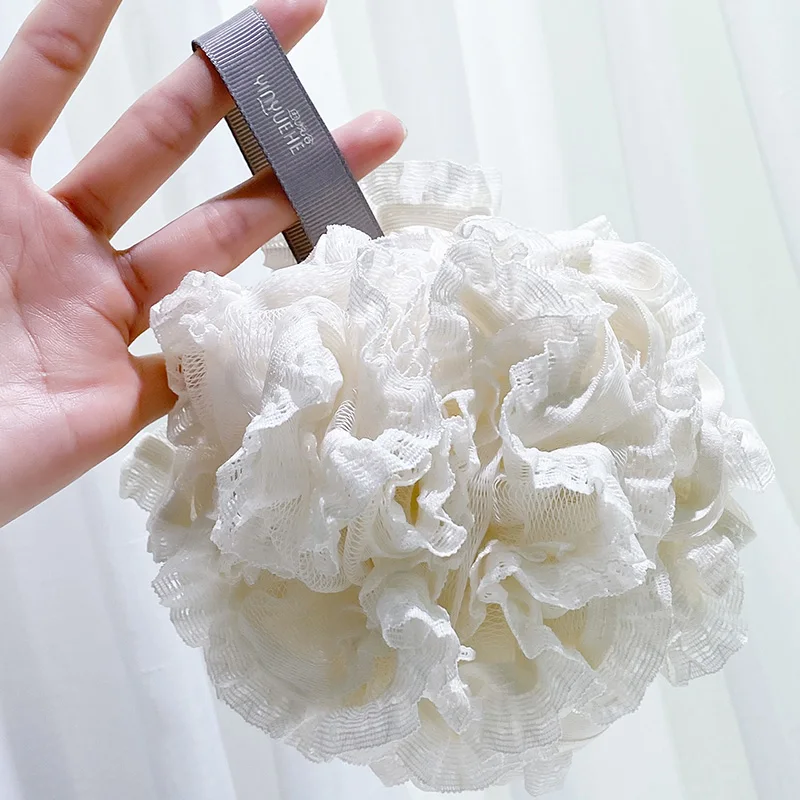 Body Scrub Glove Cute Lace Soft Sponge Bath Ball Shower Rub