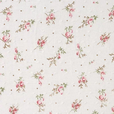 Vibrant Pink Floral Cotton Fabric