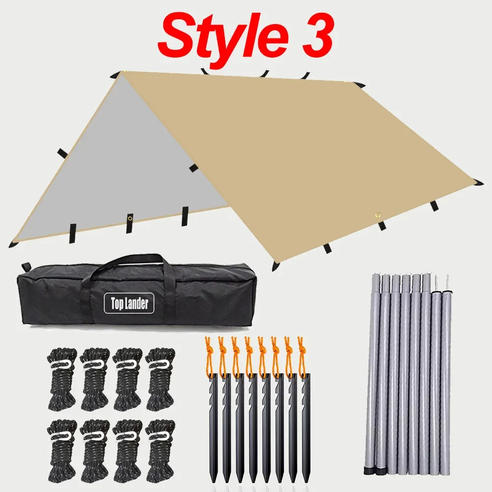 Waterproof Outdoor Tarp Shelter and Sun Shade Canopy